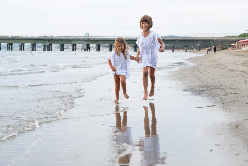 servizio fotografico di famiglia al mare