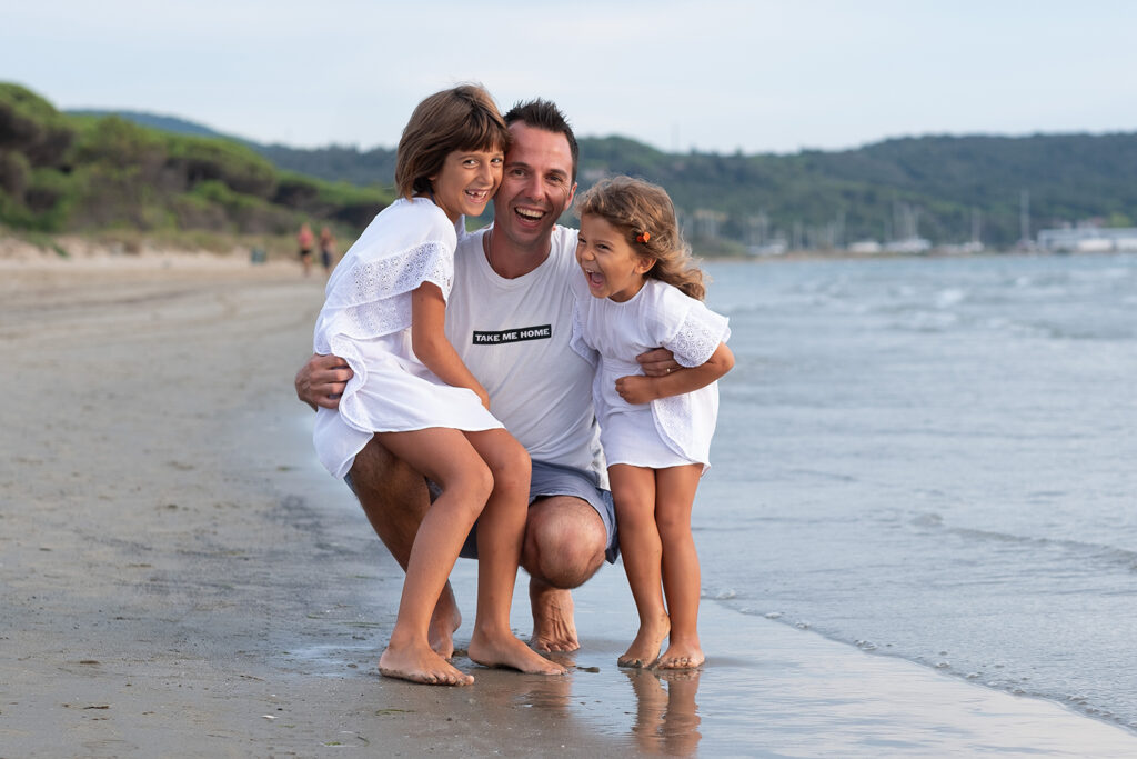 servizio fotografico di famiglia al mare