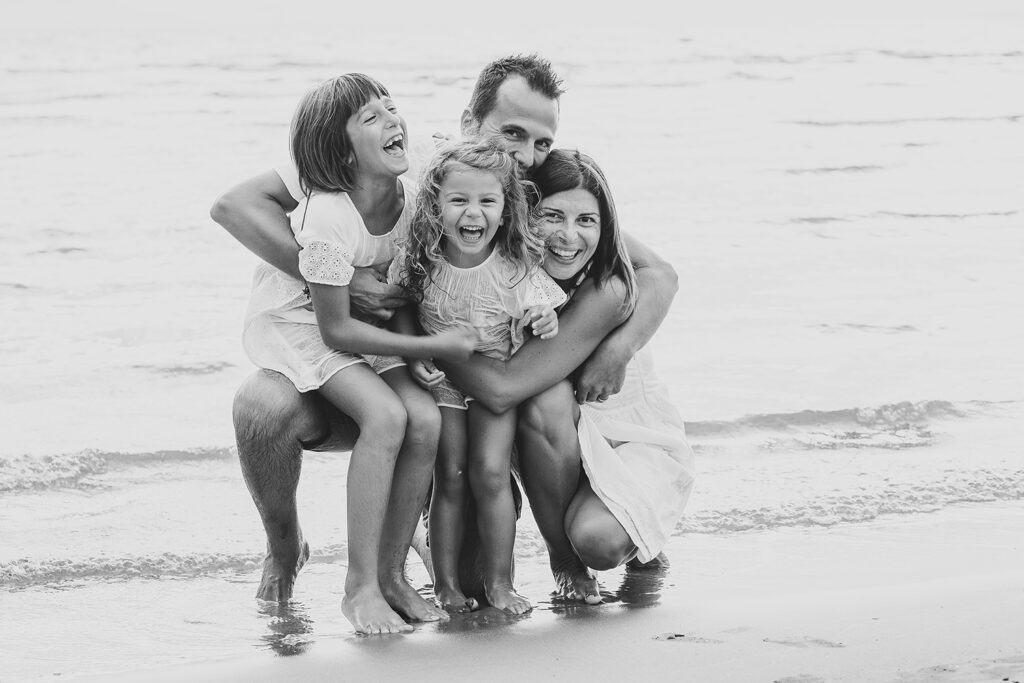 servizio fotografico di famiglia al mare