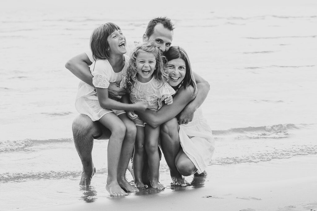 servizio fotografico di famiglia al mare