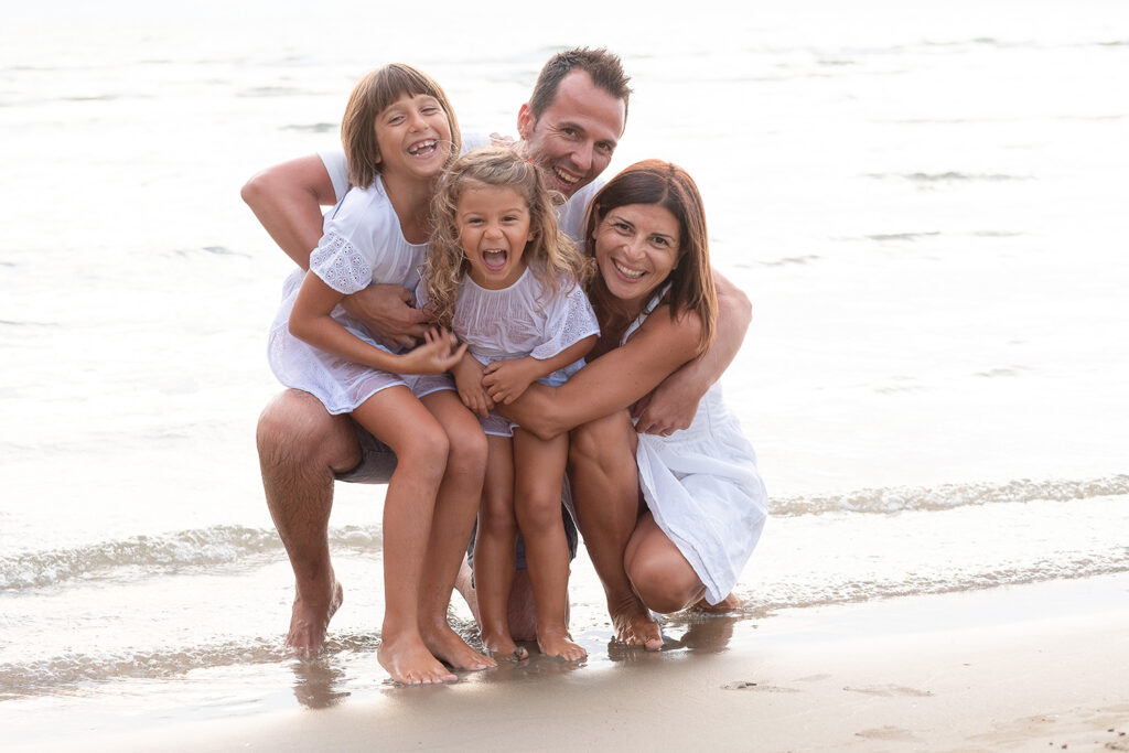 servizio fotografico di famiglia al mare